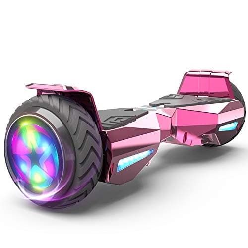 SUNDERWELL Electric Hoverboard for Kids with Flashing Wheels, Dual 200W Motors Hover Board with 6.5" All Terrain Tire, 6 Miles Max Range, Self Balancing Scooter Supports Up to 165 lbs (Pink)
