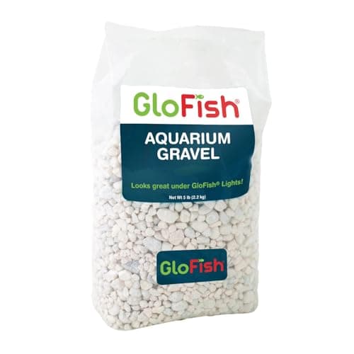 GloFish aquarium Gravel 5 Pounds, White, Complements GloFish Tanks (29022)