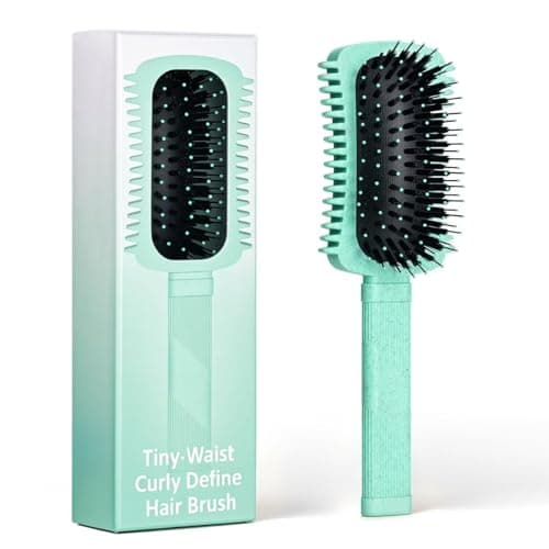 Curly Hair Brush Defining, Volume Brush for Curly Hair, Curl Defining Brush, Shaping and Styling Women's Curls (Green 1PC)