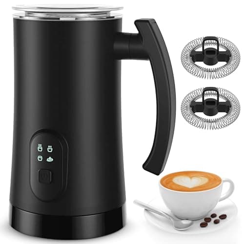 Electric Milk Frother, 4 in 1 Milk Steamer,11.8oz/350ml Automatic Warm and Cold Foam Maker for Coffee,Latte, Cappuccino, Macchiato, Hot Chocolate