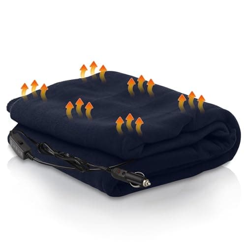 AJP Heated Car Blanket, Ensure Warmth by Electric Blanket Car, Heating Throw Blanket is Winter Essentials Accessories for Your Car