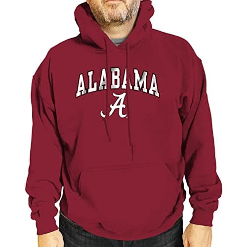 Campus Colors Adult Arch & Logo Soft Style Gameday Hooded Sweatshirt (Alabama Crimson Tide - Crimson, Small)