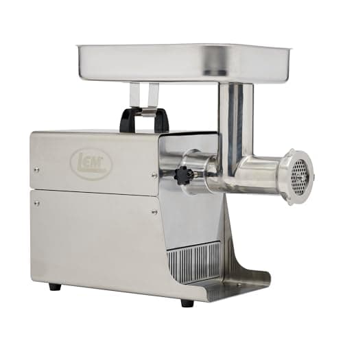 LEM Products BigBite #8 Meat Grinder, 0.50 HP Stainless Steel Electric Meat Grinder Machine, Ideal for Regular Use