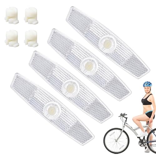 Best Bike Wheel Reflectors #1 from simarro simarro 4PCS Bike Wheel Spoke Reflectors, Bicycle Reflectors for Night Riding Safety Warning Spoke Reflector for Mountain Bikes and Road Bikes