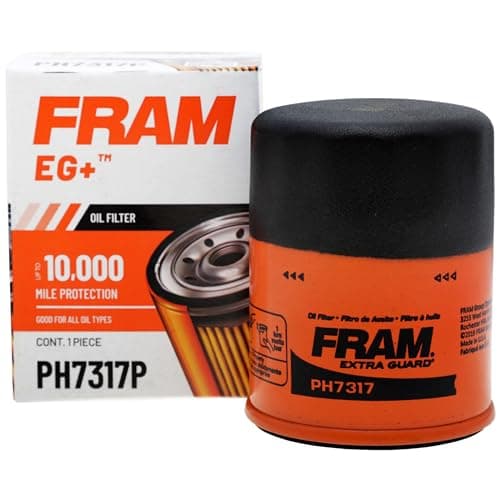FRAM EG+ PH7317P 10K Mile Change Automotive Replacement Interval Spin-On Engine Oil Filter for Select Vehicle Model Years, Vehicle Engine Protection Oil Filter for Everyday Drivers
