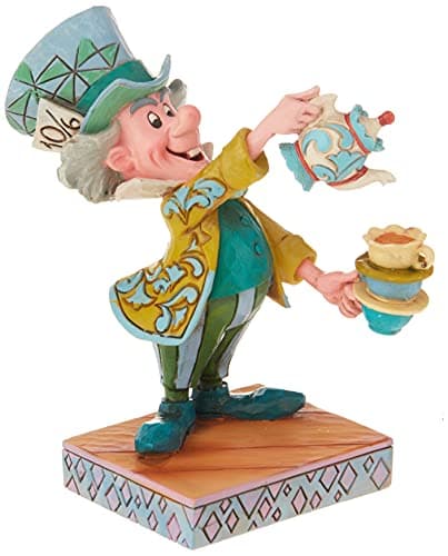 Enesco Disney Traditions by Jim Shore Alice in Wonderland Mad Hatter Figurine, 4.92 Inch, Multicolor