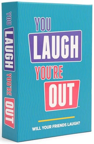 DSS Games You Laugh You're Out [Try Not to Laugh Family Card Game for Adults & Teens | Party Game | 125 Prompt Fun Cards for Family Nights & Parties | Ages 14+]
