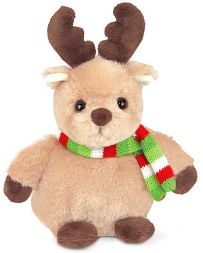 Bearington Bucky Reindeer Stuffed Animal, Christmas Plushies, 7 Inch Plush Reindeer, Ideal Stuffed Christmas Animals Gift for Toddlers, Kids & Teens, for Ages 3-14