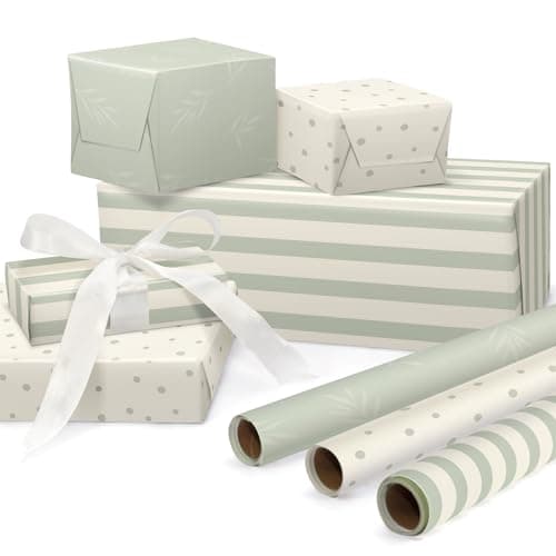 ZICOTO Beautiful Gift Wrapping Paper Rolls for All Occasions - Set of 3 Quality Rolls For Wedding, Birthday, Baby Shower & Christmas - Add a Touch of Magic to Every Gift You Wrap - 17 x 120 in