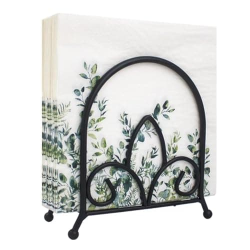 Metal Black Napkin Holders for Kitchen Dining Tables, Modern Iron Standing Holders for Paper, Napkins Holder Dispenser for Indoor Use, Suitable for Home Kitchen Table Decors