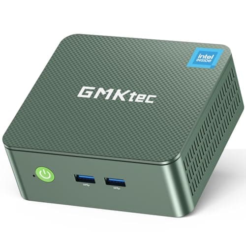GMKtec Mini PC, Intel Twin Lake N150 (Upgraded N100) Preinstalled Windows 11 Pro, 16GB DDR4 RAM 512GB PCIe M.2 SSD, Desktop Computer 4K Dual HDMI/USB3.2/WiFi 6/BT5.2/2.5GbE RJ45 for Office, Business