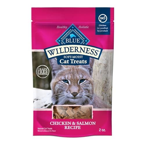 Blue Buffalo Wilderness Grain Free Soft-Moist Chicken & Salmon Cat Treats, 2-oz. Bag