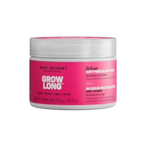 Marc Anthony Deep Conditioning Hair Mask for Dry & Damaged Hair, Grow Long Biotin - Argan Oil, Caffeine & Keratin Anti-Frizz Leave-In Repair Treatment For Split Ends & Breakage