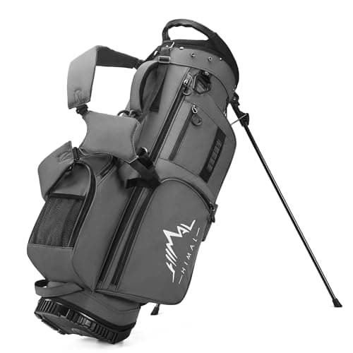 UNIHIMAL Golf Stand Bag with 7 Way Top Dividers, Lightweight Golf Bags for Men Women with Multiple Pockets, Dual Straps (Gray)