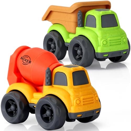 UOYLEYVN Toddler Toys for 2 Year Old Boy, Dump Truck Toys and Mixer Cement, BPA Free, Phthalates Free, PVC, Outdoor Toys for Toddlers 2-3, Ideal Toy Cars for 2 3 4 Year Old Boy Christmas Birthday Gift