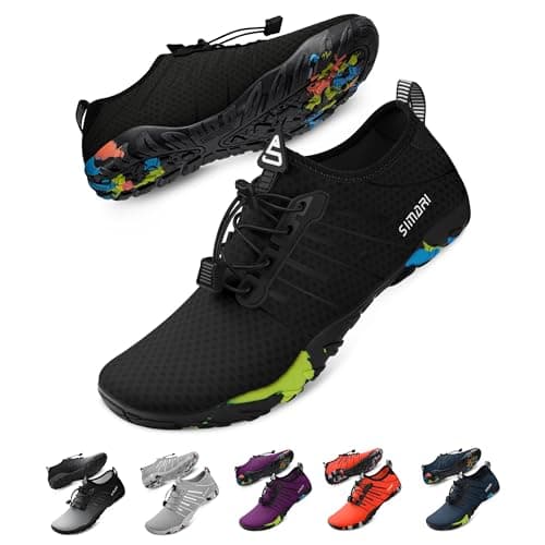 SIMARI Water Shoes for Women Men - Barefoot Quick-Dry Aqua Socks | Lightweight Swim Shoes for Surfing, Swimming, Beach Sports, Kayaking, Diving | Non-Slip Design
