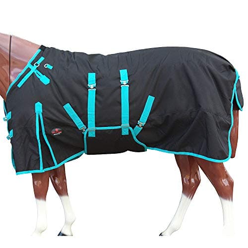 HILASON 1200D Winter Waterproof Poly Horse Blanket Belly Wrap | Turnout Blankets for Horses