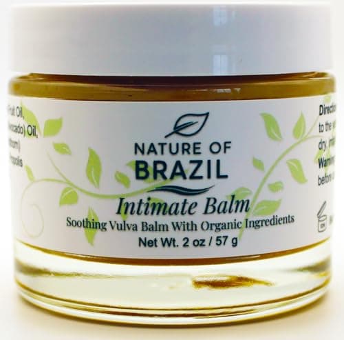 Nature of Brazil Vulva Balm – Intimate Skin Care Moisturizer for Feminine Dryness, Itching & Irritation – Hormone Free, Menopause Support – 2 oz Jar