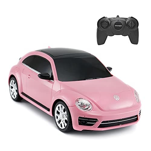 RASTAR Beetle Remote Control Car, 1:24 Scale Beetle RC Toy Car for Kids, Pink Beetle