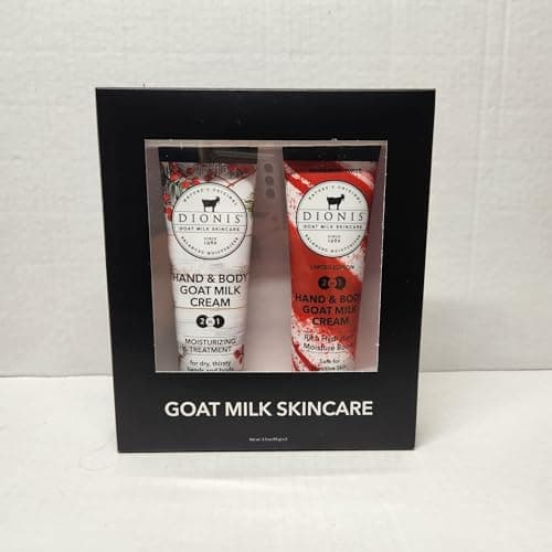 Dionis Goat Milk Hand Cream 2pc Set Berry Spice & Peppermint Twist 3.3oz each