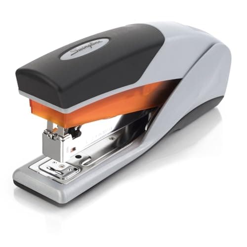 Swingline Stapler, 25 Sheet Capacity, Optima 25, Jam Free, Reduced Effort, Soft Grip, Orange and Gray (66402)