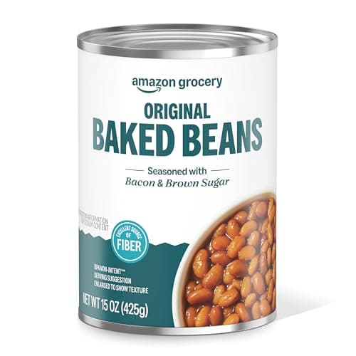 Amazon Grocery, Original Baked Beans, Seasoned with Bacon & Brown Sugar, 15 Oz