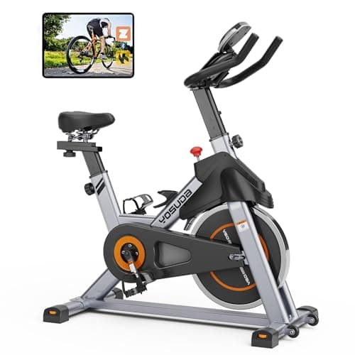 YOSUDA Magnetic Exercise Bike for Home, 350 LBS Capacity Brake Pad Stationary Bike, Indoor with Exclusive App and Fitness Courses for Weight Loss