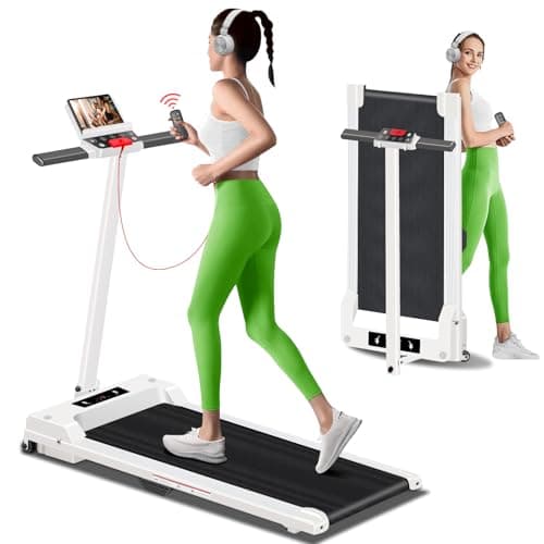 Treadmill for Home, Treadmill with Handles, 3.0HP Portable Foldable Treadmills for Home,Walking Pad Treadmill with Handle Bar, Folding Compact Treadmill for Small Space,LED Dispay, 300LBS Capacity