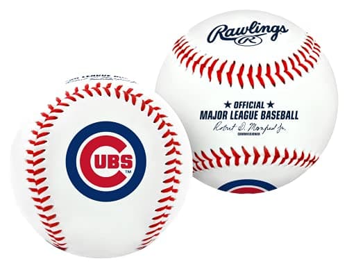Rawlings MLB Chicago Cubs Team Logo Baseball, White, 1