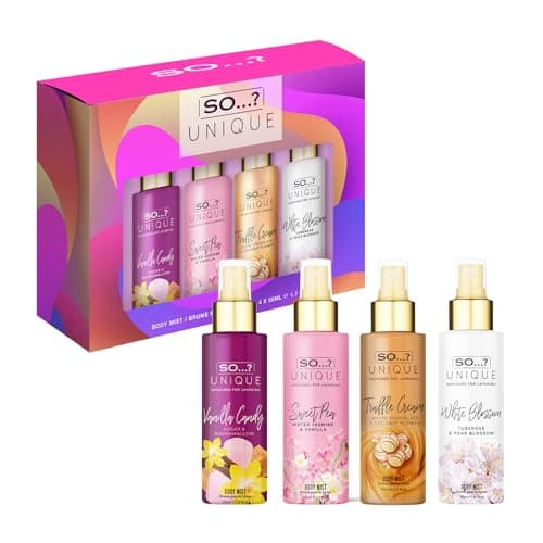 So…?...? Unique Body Mist Set - Perfumes for Women - Gifts for Women - Body Spray for Women - Vegan, Cruelty-Free - 650-1000 Sprays - 4 pcs