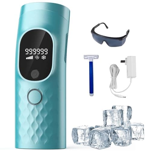 Laser Hair Removal for Women - Permanent Painless Ice Cooling IPL Laser Hair Removal Machine with Shaver, Goggles, 999,999 Flashes for Body and Face, Corded