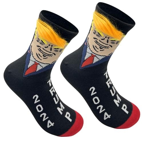 JIANG Funny Socks American Flag Socks,Patriotic socks with hair,Unisex, political gifts,2024