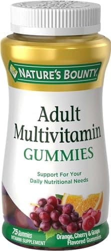 Nature's Bounty Adult Multivitamin, Vitamin Supplement, Daily Nutritional Needs, Fruit Flavor, 75 Count