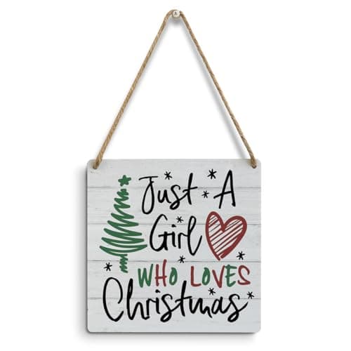 Christmas Decorations Christmas for Women Sister Daughter Friends Christmas Bedroom Decor Wall Art Farmhouse Wall Hanging Decor Wood Sign for Home Winter Holiday Party Cafe Front Door Porch Decor