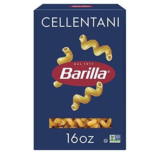 Barilla Cellentani Pasta, 16 oz. Box - Non-GMO Pasta Made with Durum Wheat Semolina - Kosher Certified Pasta