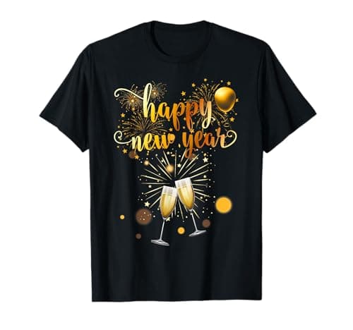 New Years Eve Party Supplies 2025 Happy New Year Fireworks T-Shirt