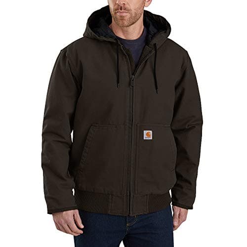 Carhartt Men's Active Jacket J130 (Regular and Big & Tall Sizes), Dark Brown, Large