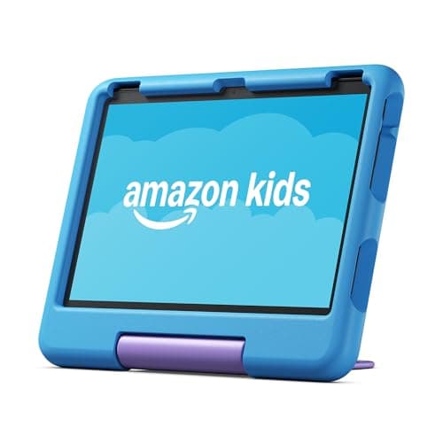 Amazon Fire 10 HD Kids tablet (newest model) ages 3-7 | Bright 10.1" HD screen with included ad-free and exclusive content, robust parental controls, 13-hr battery, 32 GB, Blue