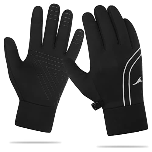 Achiou Winter Running Gloves for Men Women,Lightweight Touchscreen Gloves, Liners Thermal Warm Gloves for Cycling,Driving, Hiking, Walking, Texting