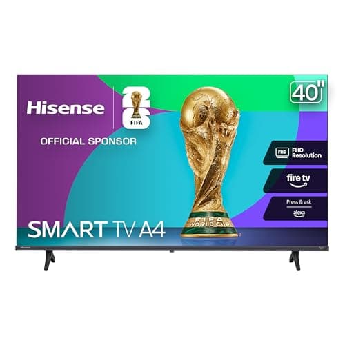 Hisense 40-Inch Class A4 Series FHD 1080p Smart Fire TV (40A4NF, 2025 Model) - DTS Virtual: X, Slim Bezel Design, Alexa Built in, Streaming TV, Black