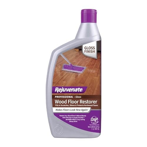 Rejuvenate Professional Wood Floor Restorer and Polish with Durable Finish Easy Mop On Application High Gloss Finish 32oz