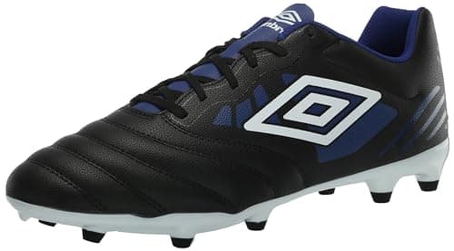 Umbro Men's Tocco 4 League FG Soccer Cleat, Black/White/Blue, 10.5