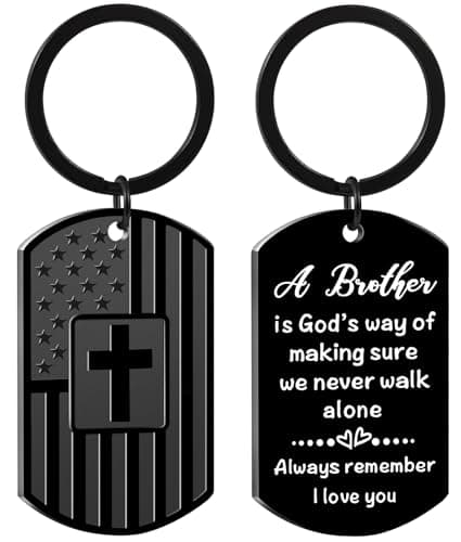 Gifts for Brother from Sister, Brother Birthday gifts from Brother, Brother Gift Keychain for Birthday Christmas Graduation Gifts Ideas