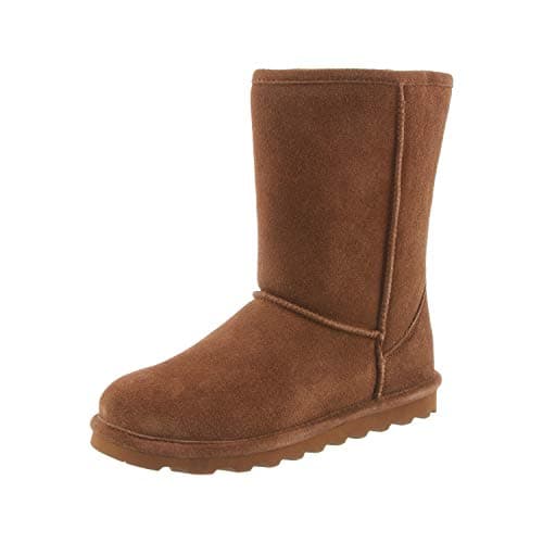 BEARPAW Women's Elle Short Hickory Size 12 | Classic Suede Pull On Fashion Boot | Cozy Winter Boots for Women