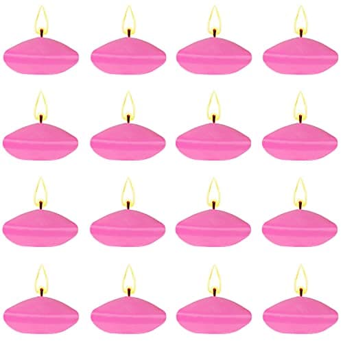 XGNG 2 Boxes 20PCS Unscented Floating Candles, Floating Pool Candles, Round Burning Candles for Wedding Party Swimming Pool Bathtub Dinner Party Favor, Pink