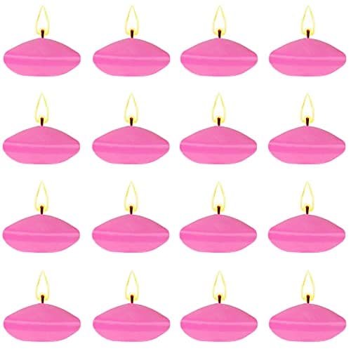 XGNG 2 Boxes 20PCS Unscented Floating Candles, Floating Pool Candles, Round Burning Candles for Wedding Party Swimming Pool Bathtub Dinner Party Favor, Pink