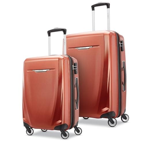 Samsonite Winfield 3 DLX Hardside Expandable Luggage with Spinners, Burnt Orange, 2-Piece Set (20/25)