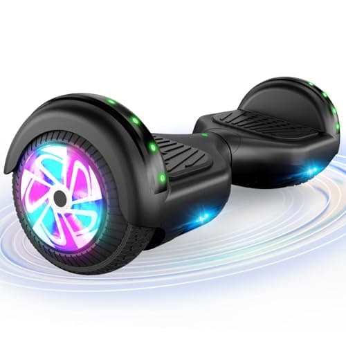 CBD Scooter with Corlorful LED Lights,6.5" Wheels, Dual 300W Motor Scooter for Kids Girls Boys Adults, All Ages,black