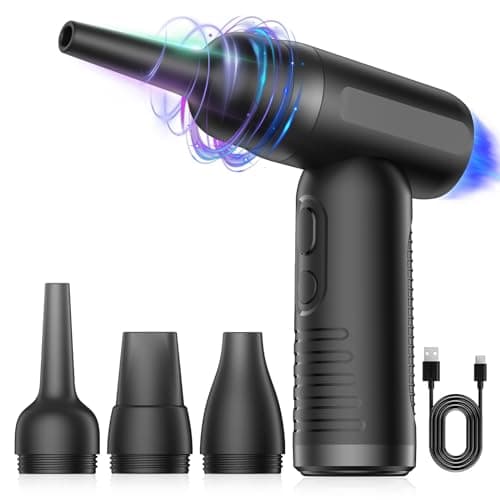 Compressed air Duster，4 Gear Adjustable 100000RPM Electric air Duster, Cordless air Blower for Laptop, Keyboard, Electronics, Replaces Compressed Air Can