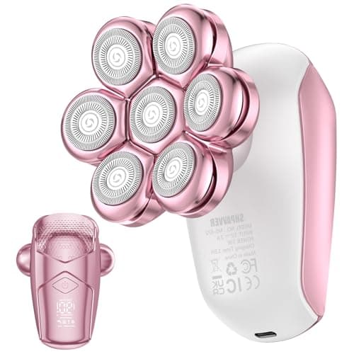 SHPAVVER Electric Razors for Women Legs: Rechargeable Body Shaver - Waterproof Wet Dry Hair Remover - Trimmer for Lady Face Underarms